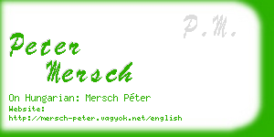 peter mersch business card